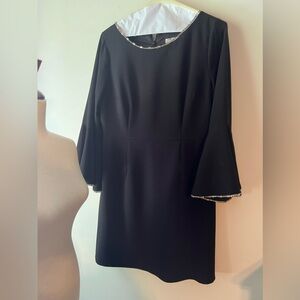 Trina Turk Bromley Dress Bell Sleeves, Bla…